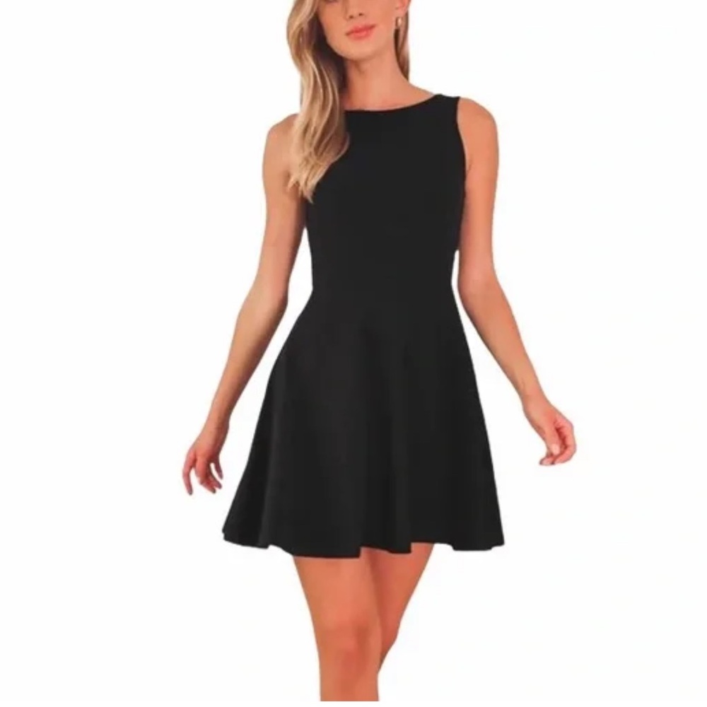 BLACK SKATER DRESS